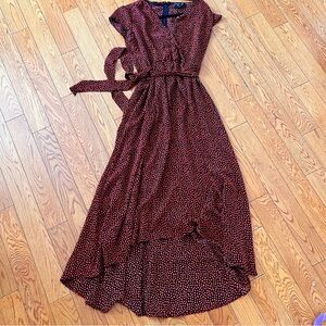 Polka dot high-low AX Paris wrap dress